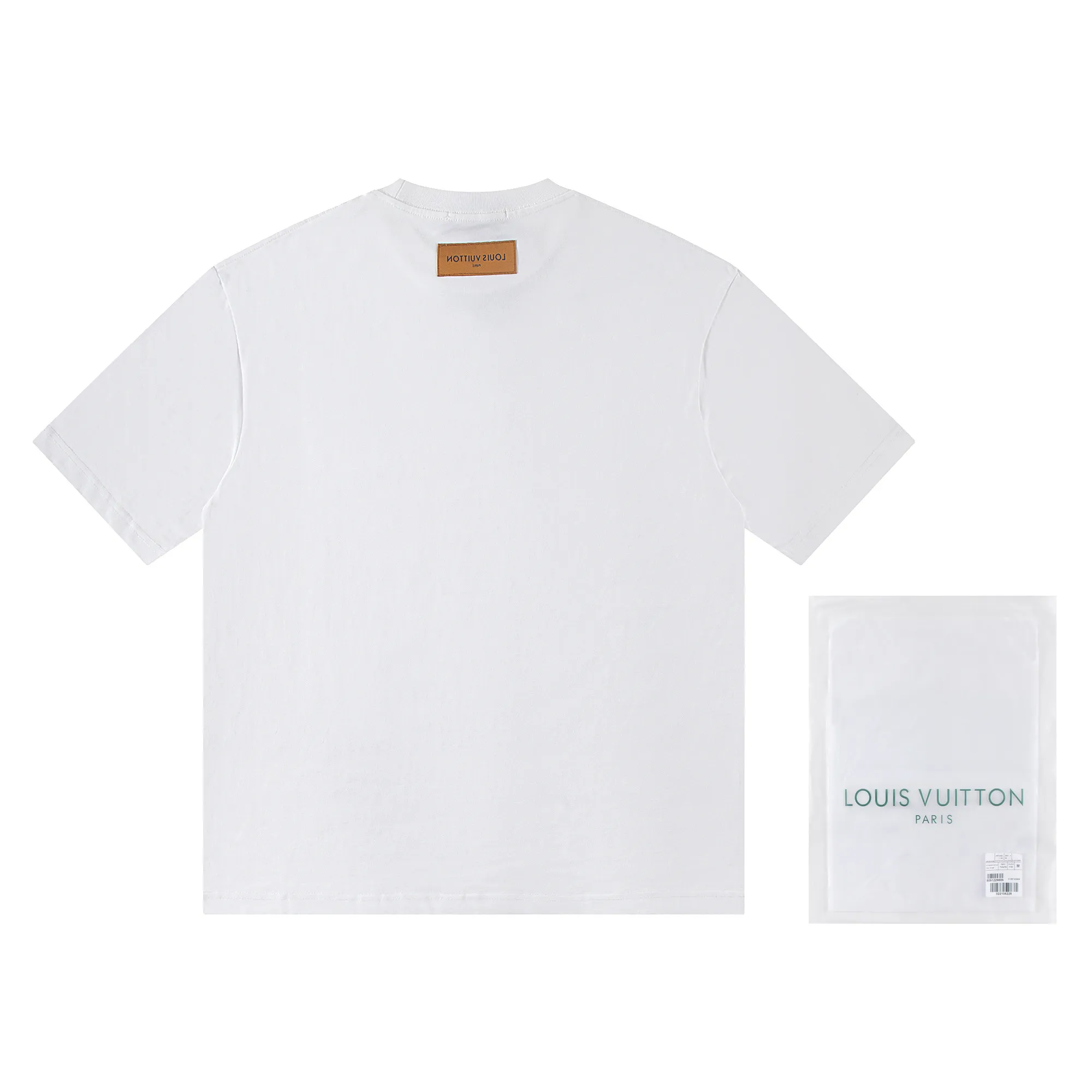 🅿️160 louis vuitto*2026 latest whitewash embroidered short-sleeved T-shirt Material: Made of high version 300g double yarn combed cotton Size: S M L XL Color: black and white Style number: W2809